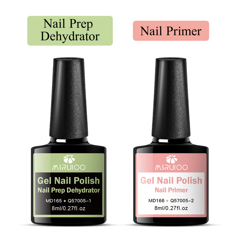 Nail Dehydrator Primer - مجموعة من قطعتين: جل تحضير وتجفيف