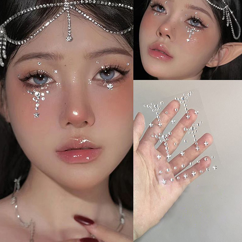 Beauty Gems Makeup - ملصقات تجميلية ذاتية اللصق للعيون والوجه،