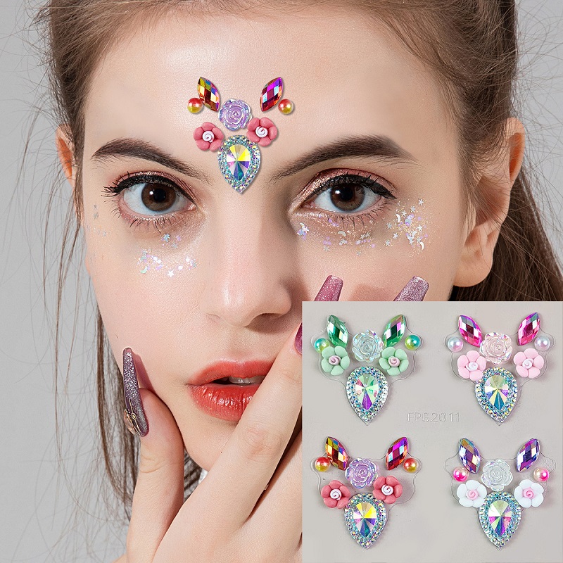 Beauty Gems Makeup - أحجار الراين ثلاثية الأبعاد جديدة للوجه