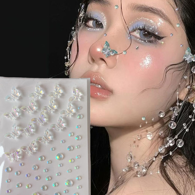 1/6 قطعة فراشة ملونة كريستال ا - مراجعة Beauty Gems Makeup وسعره