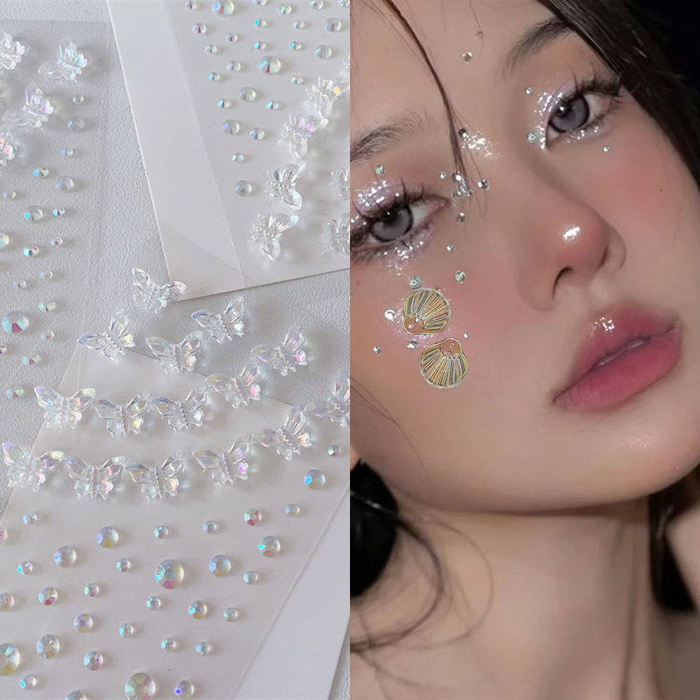 1/6 قطعة فراشة ملونة كريستال ا - مراجعة Beauty Gems Makeup وسعره