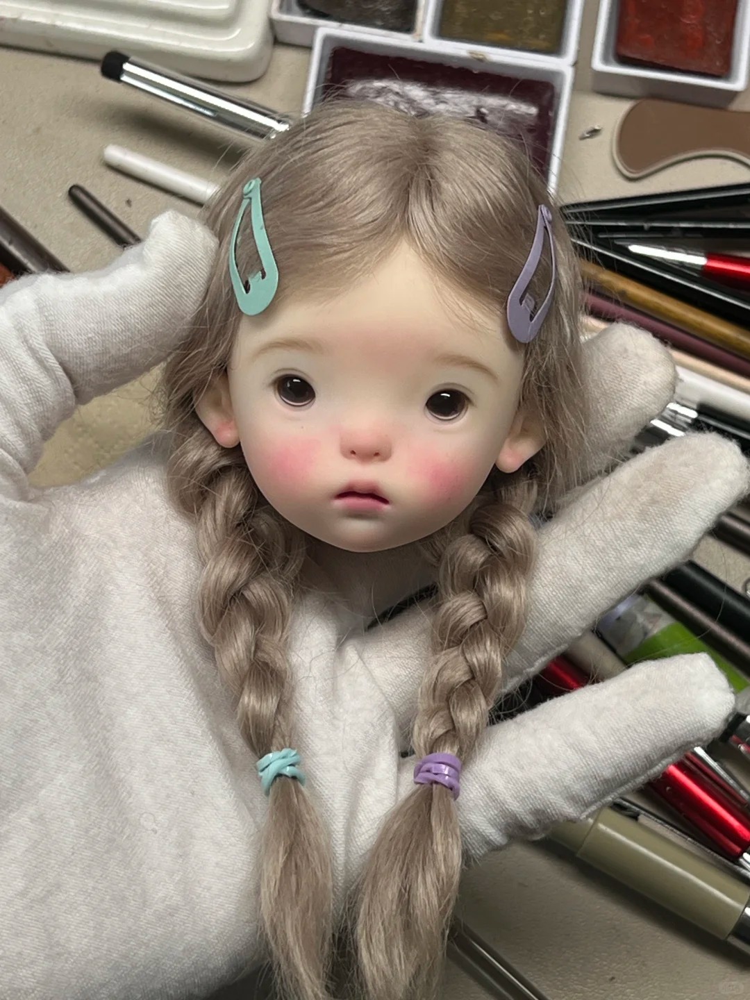 SD BJD دمية 1/6 Landoudou رئيس - مراجعة Just Beauty Makeup وسعره