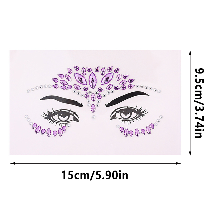 5 قطع/مجموعة من ملصقات الوجه ا - مراجعة Beauty Gems Makeup وسعره
