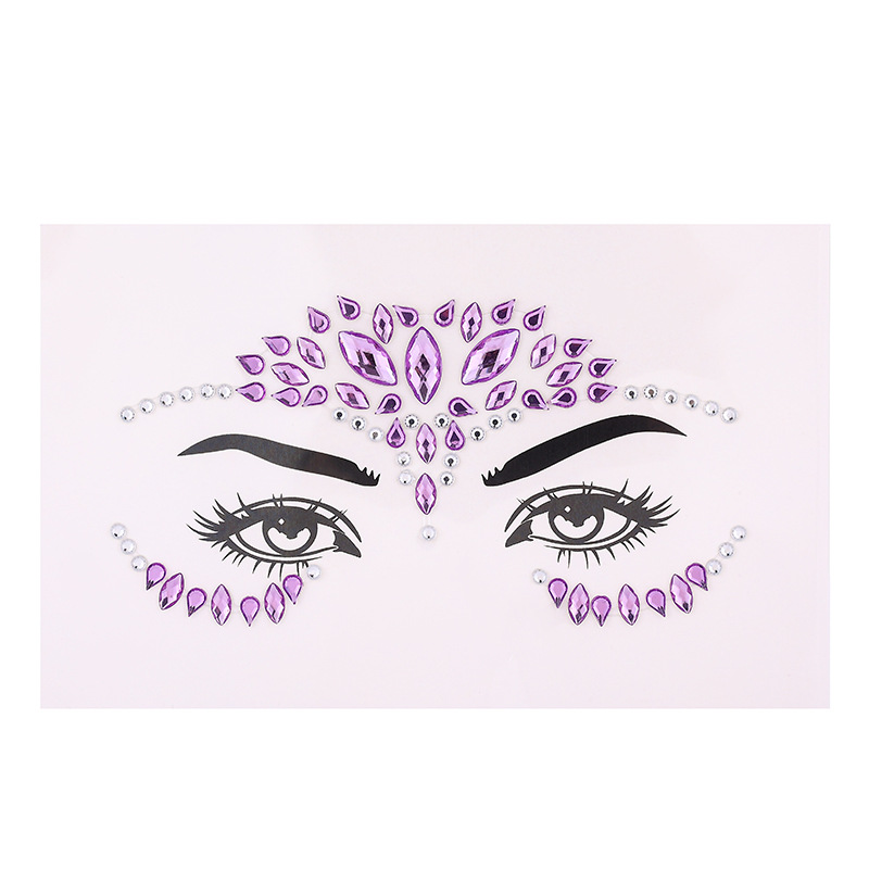 5 قطع/مجموعة من ملصقات الوجه ا - مراجعة Beauty Gems Makeup وسعره