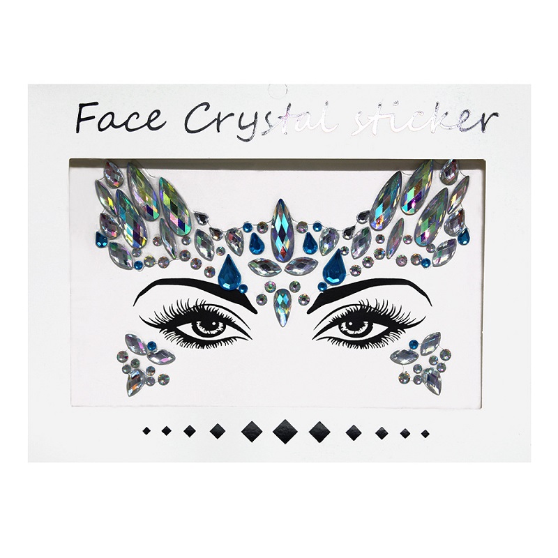 ملصقات وجه ثلاثية الأبعاد مرصع - مراجعة Beauty Gems Makeup وسعره